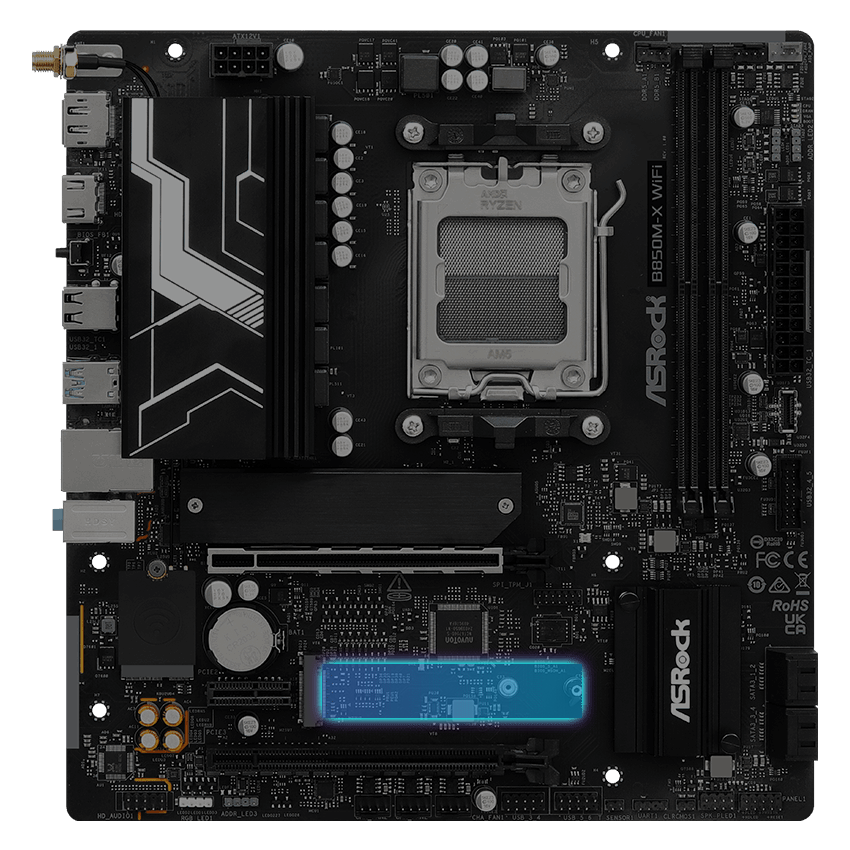 ASRock B850M-X WiFi Motherboard